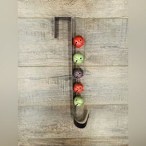 Over-the-Door Christmas Jingle Bell Hook – Metal Holiday Décor 15”